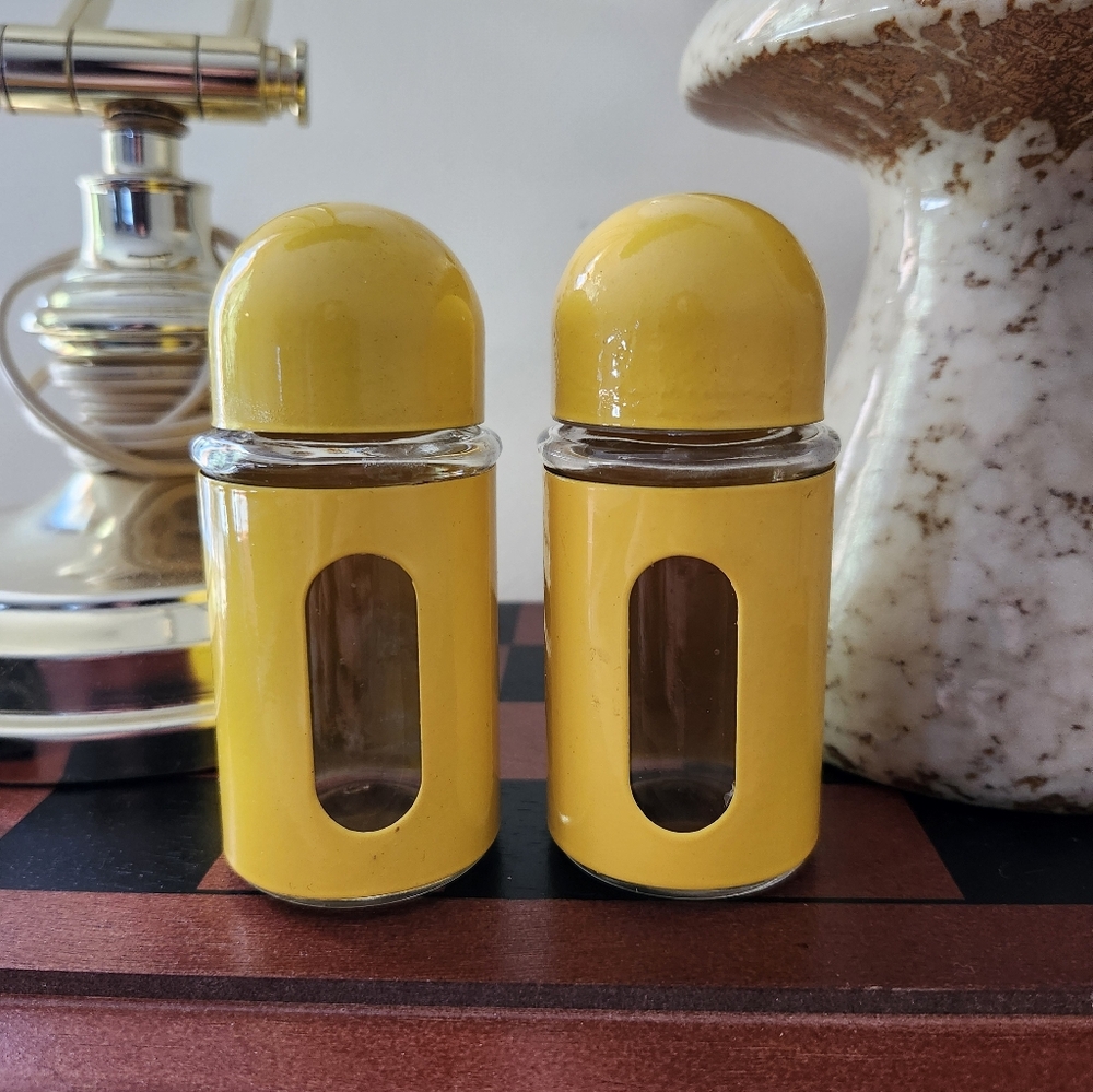 Retro Yellow Salt And Pepper Shakers